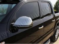 Volkswagen Amarok (2009-) накладки на боковые зеркала хромированные, пластиковые, комплект 2 шт.
