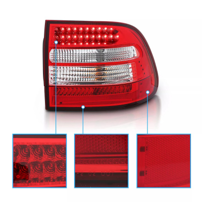 Porsche Cayenne (03-06) фонари задние светодиодные красно-хромированные
